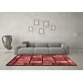 thumbnail image 3 of Ahgly Company Indoor Round Abstract Red Modern Area Rugs, 8' Round, 3 of 4
