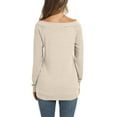 thumbnail image 3 of PPYOUNG Womens Off Shoulder Long Sleeve Blouses Casual Tunic Tops, 3 of 4