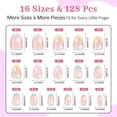 thumbnail image 3 of 16 Sizes 128 Pieces Press on Nails for Kids, 4 pack Kids Nail Kit Colorful Flower Almond Fake Nail Tips for Girls 8-12 Years Old with Jelly Nail Adhesives & Nail Glue Birthday Easter Gifts, 3 of 5