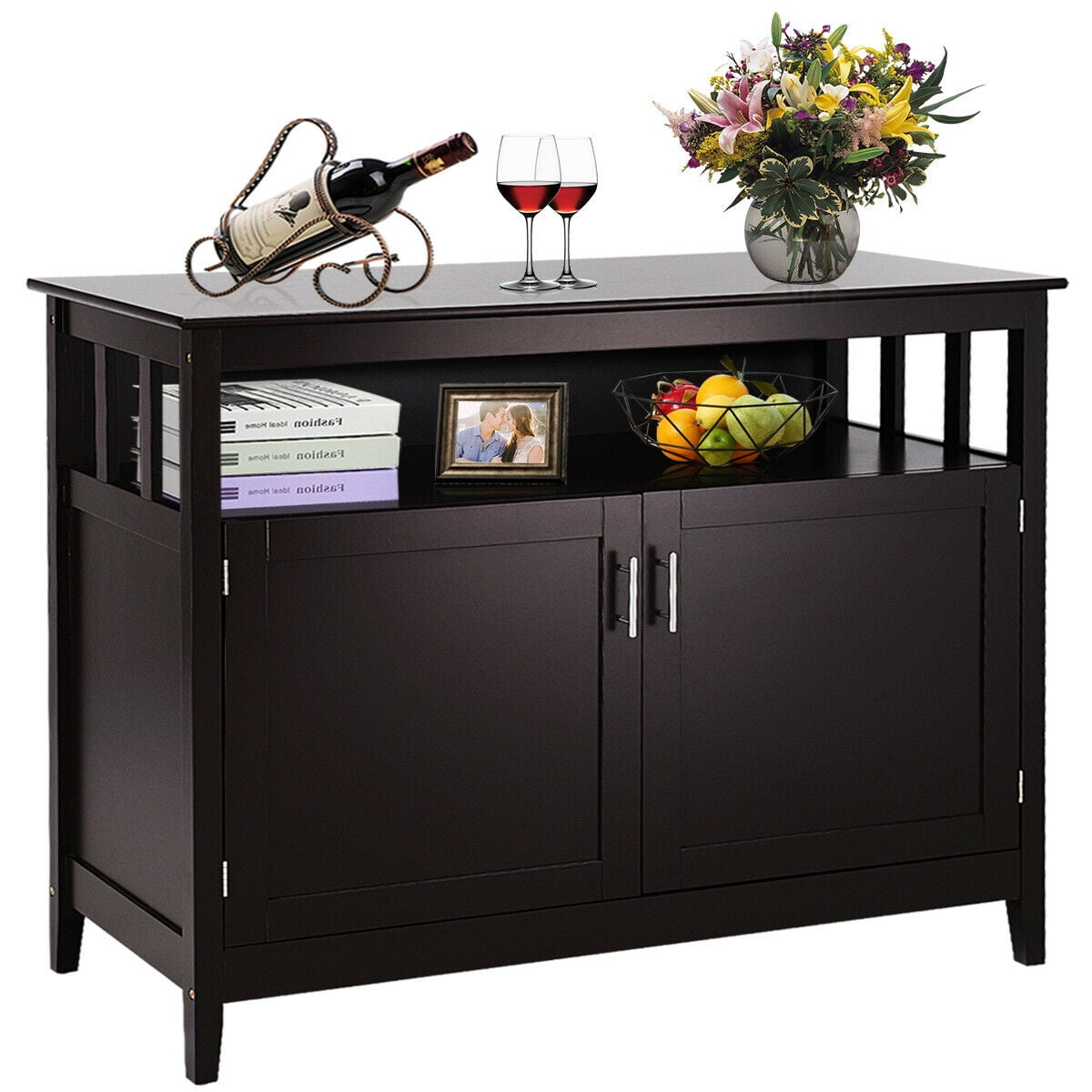 Wood Kitchen Storage Cabinet Buffet Server Dining Table Sideboard Tv Stand Walmart Canada