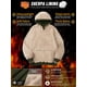thumbnail image 3 of Sudadera con capucha TACVASEN para hombre, gruesa, con forro sherpa, color verde militar, 3 of 7