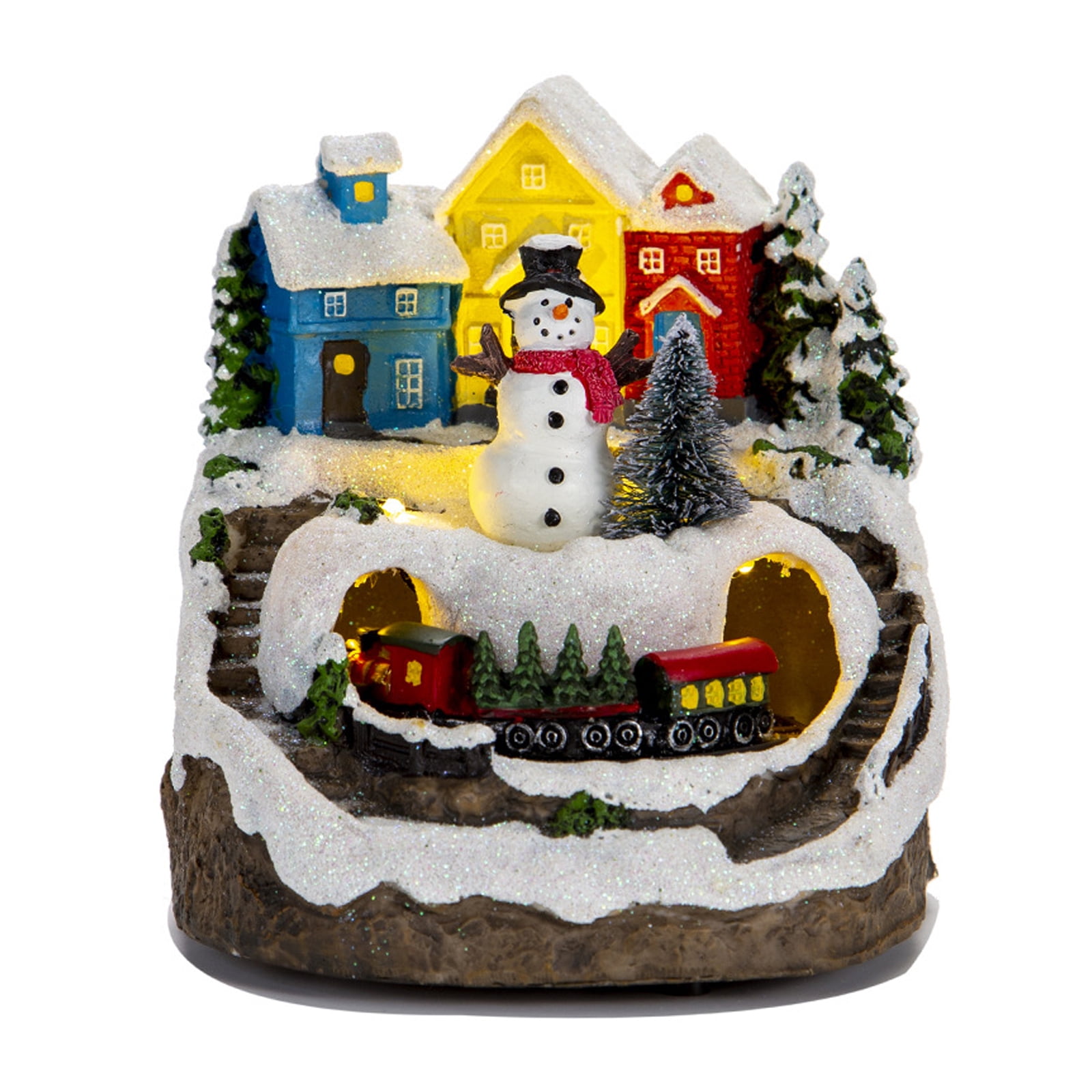 Led Lighted Christmas Village Houses, W/music, Christmas Village