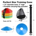 thumbnail image 6 of 60Pcs Sports Soccer Cones with Bag - Agility Training Cones for Football, Basketball, Skating Kids Games Outdoor Indoor, 6 of 9