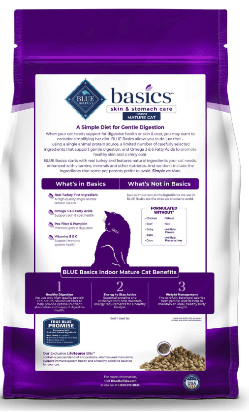 Blue Buffalo True Solutions Blissful Belly Digestive Care Formula Adult Dry Cat Food, 11 lb (2 Pack)
