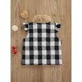 thumbnail image 4 of Liacowi Girls Casual Vest with Fur Collars Plaid Printed Pattern Jacket, 4 of 8
