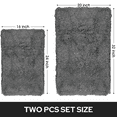 thumbnail image 3 of GYTF Super Soft Shaggy Bathroom Rugs, Absorbent Thick Non Slip Microfiber Bath Rugs, Quick Dry Machine Washable Bath Mat for Bathroom Floor, Bathtub and Shower,20"x32",Gray, 3 of 9