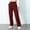 Wine, variant on Danhjin Dark Blue Cargo Pants for Women Baggy Stretchy Wide Leg High Waisted Straight Casual Pants Streetwear Travel Hiking Pants