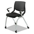 thumbnail image 2 of HON HMN2.F.A.IM.ON.CU10.PLAT Motivate 300 lbs. Capacity Flex-Back Nesting/Staking Chair - Onyx/Black/Platinum, 2 of 4