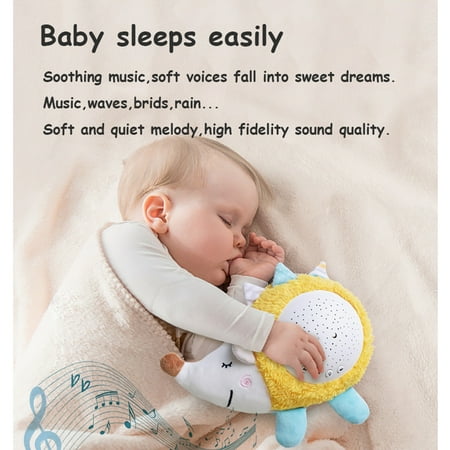 Baby Sleep Soother Toddler Sleep Aid Night Light with White Noise Sound Machine and Star Projector, Piggy Lullaby Sleep Toy Gift for Newborn and Up Boy and Girls