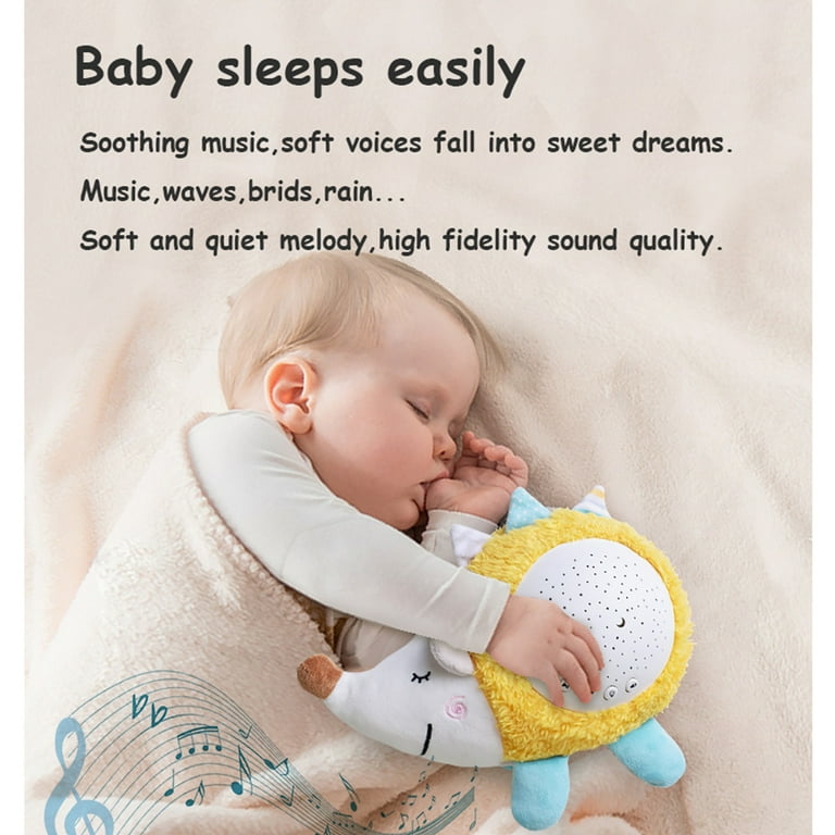 Baby Sleep Soother Toddler Sleep Aid Night Light with White Noise Sound Machine and Star Projector Piggy Lullaby Sleep Toy Gift for Newborn and Up