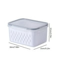 thumbnail image 3 of Fruit Vegetable Storage Containers For Fridge, Draining Fresh Containers Produce Storage Containers Large Organizer Bins With Lid And Colander Suitable For Household Refrigerator Kitchen Organization, 3 of 4