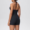 thumbnail image 5 of Women's High Waist Yoga Set, Tummy Smoothing Workout Outfit with Comfortable Fabric, Perfect for Gym Fitness, Outdoor Running, or Daily Lounge, Activewear | CSEONE,Black L, 5 of 6