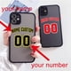 thumbnail image 2 of Funda personalizada con letras y números de baloncesto para iPhone, carcasa dura con nombre para iPhone 14, 13, 12Mini, 11 Pro Max, SE20, 8 Plus, XS, XR, 7 Fivean unisex, 2 of 2
