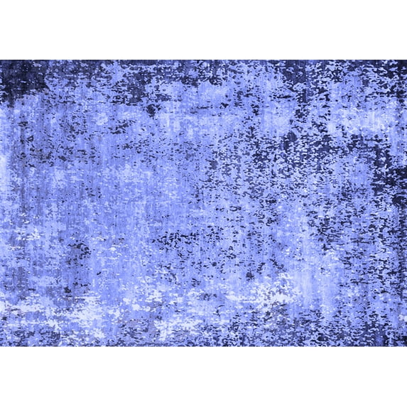 Ahgly Company Machine Washable Indoor Rectangle Oriental Blue Industrial Area Rugs, 8' x 12'