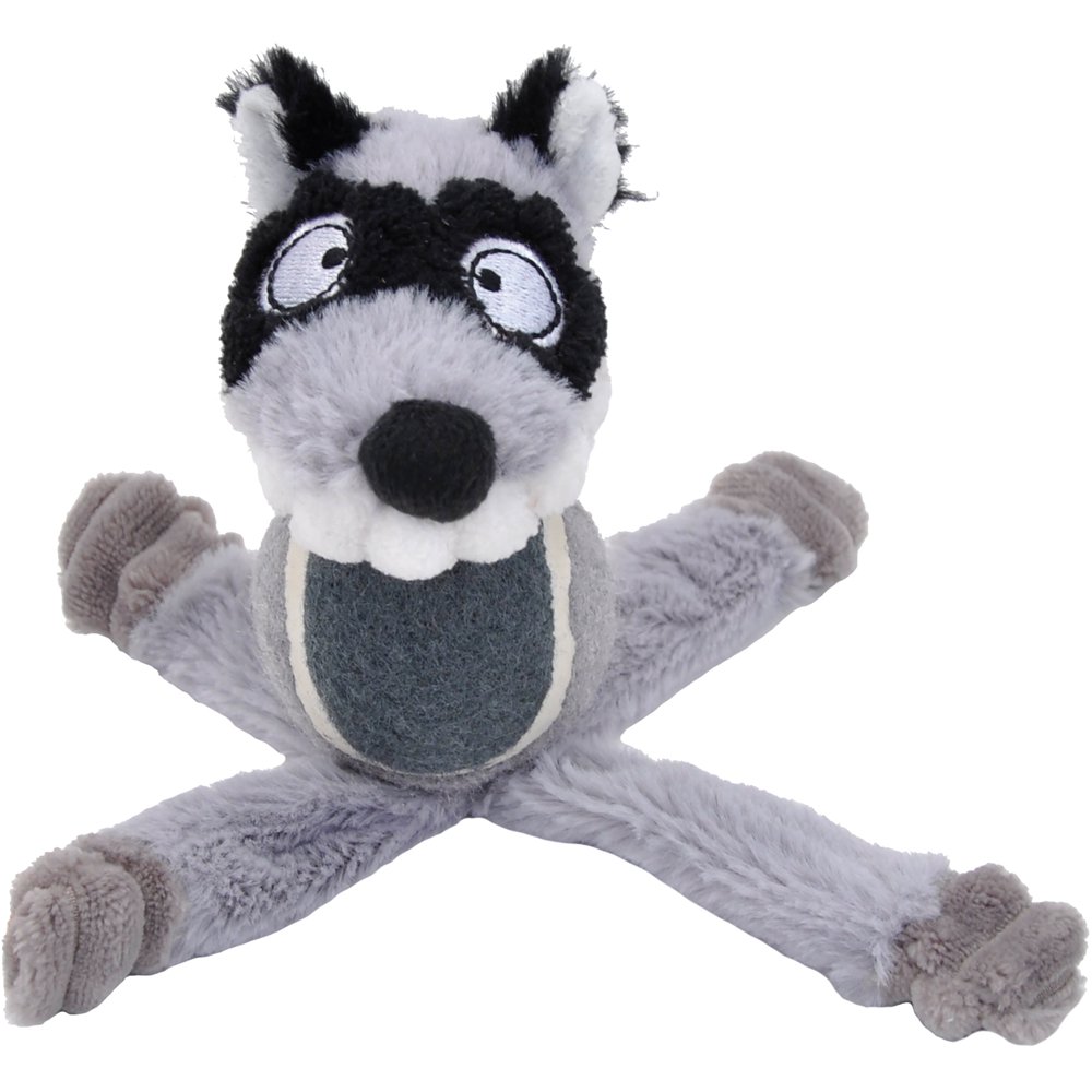 Li'l Pals 6" Tennis Ball Plush Dog ToyRaccoon