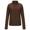 thumbnail image 6 of Drses Women's Turtleneck Long Sleeve Shirts Fall Fashion Basic Layering Slim Fit Soft Thermal Underwear Tops, 6 of 7