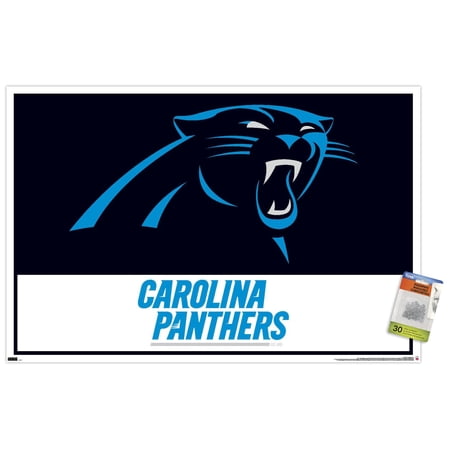 NFL Carolina Panthers – Logo 21 Wall Poster with Push Pins 22.375 x 34