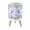 Color 2, variant on Small Trash Can with Lid Blue Floral Butterflies Detailed Botanical 1.8 Gallon Dog Proof Trash Can Round Garbage Can Waste Bin Wastebasket for Bathroom Bedroom Living Room