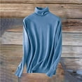 thumbnail image 6 of Mock Neck Sweaters for Women Long Sleeve Lightweight Pullover Tops Dressy Casual Knitwear for Winter 2026 Blue 2XL, 6 of 6