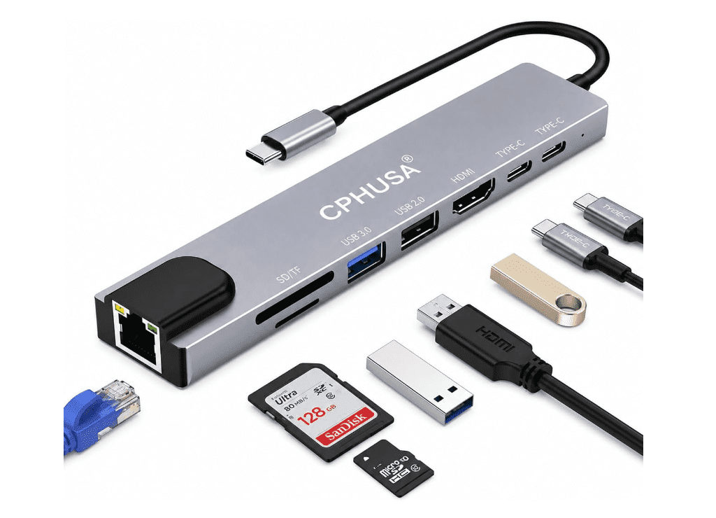 Dell, USB-C Multiport Adapter, DA310, 7-in-1 with 4K HDMI