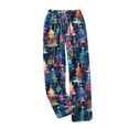 thumbnail image 5 of Enjoytime Casual Pants for Women Christmas Printed Elastic Waist Straight Leg Pants Fashion Flannel Loose Cute Comfy Trousers with Pockets Multicolor L, 5 of 7