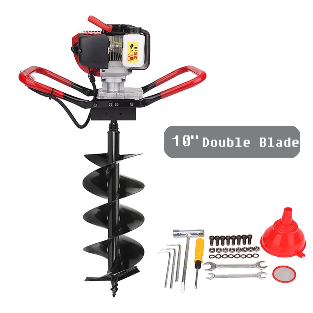 BEAMNOVA 10" One Man Post Hole Digger Auger Drill Bit 52CC 2 Stroke Gas