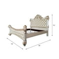 thumbnail image 3 of Acme Vendome Queen Bed Synthetic Leather & Antique Pearl, 3 of 4