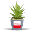 thumbnail image 1 of Polish National Flag Country English Fake Pineapple Flower Pot Vase Mini Decor, 1 of 3