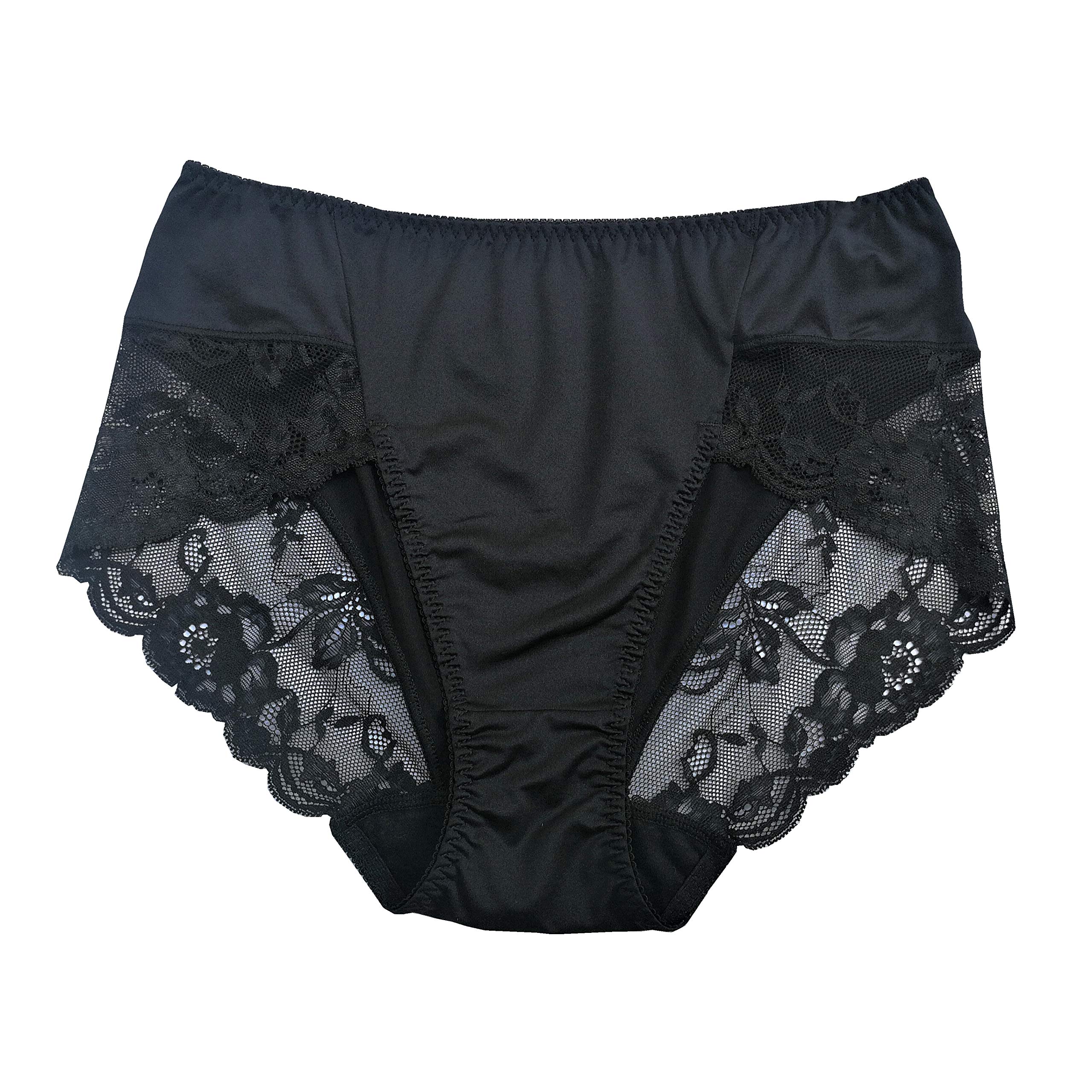 Lasricas Women's Plus Size Hi Cut Lace Desire Full Panty Allday