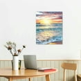 thumbnail image 2 of JRXY Sunset Ocean Decor Wall Art Beach Nature Landscape Picture Canvas Print for Living Room with Framed 12x16 in, 2 of 4