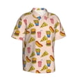 thumbnail image 2 of Haiem Hamburger Pizza Coke Printed Hawaiian Shirt for Men - Men’s Casual Beach Summer Shirts - Stretch Fabric with Modern Fit-Large, 2 of 9