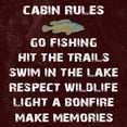 thumbnail image 2 of Lewis, Sheldon 15x15 Gold Ornate Wood Framed with Double Matting Museum Art Print Titled - Cabin Rules, 2 of 4