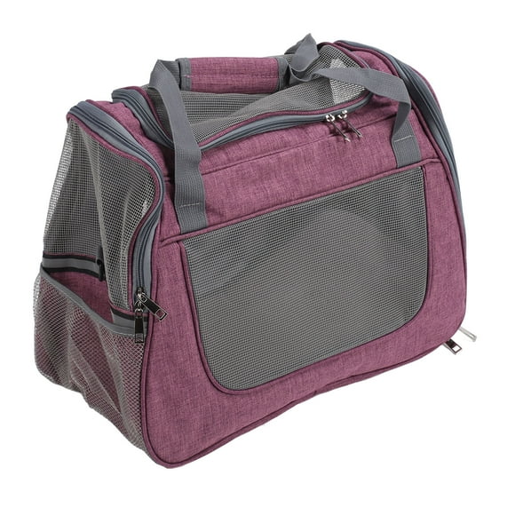 Waterproof Pet Carrier, Cats and Puppy Dog Carriers Cat Carriers with Secure Mesh Fabric, Straps and Ventilation Holes, Portable Foldable PVC Pet Privacy Travel Carrier