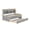 Grey / Pine, variant on FunMay Twin Size Captain Bed Frame with Built-in Bookshelves and Three Storage Drawers