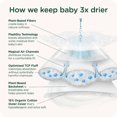 thumbnail image 6 of Organic Cotton Enhanced Chlorine Free Disposable Diaper - Size 2 - 62ct, 6 of 6