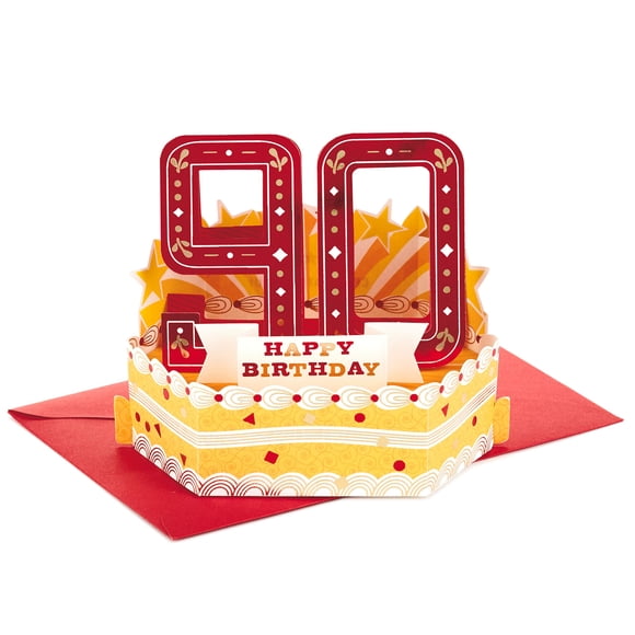Tarjeta de felicitación Hallmark Paper Wonder 90.º cumpleaños pop-up