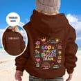 thumbnail image 2 of Tween Girls Hoodies Sweatshirts Kids Hoodie Letter Long Sleeve Pocket Hoodie Jacket Clothing Coffee Size 10-11T, 2 of 4