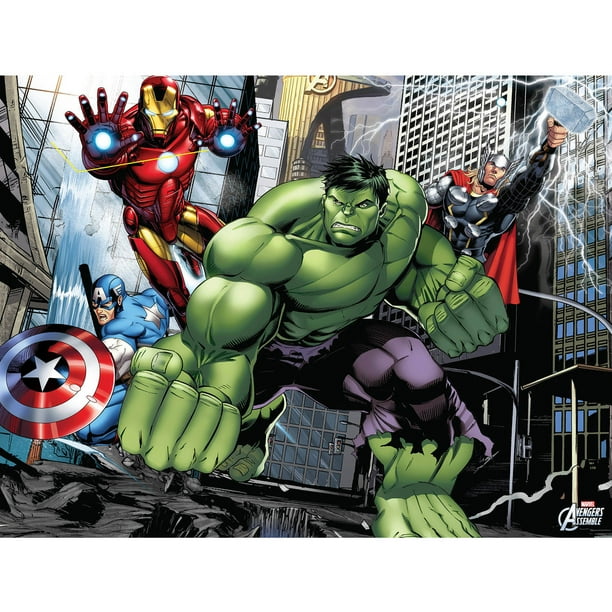 Marvel Avengers Landscape Canvas Wall Art with LED