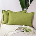 thumbnail image 1 of ASWZXCFGV Linen Throw Pillow Covers 22x22 Inch Green Soft Decorative Cushion Cover for Sofa Bedroom Pillow Shell, 1 of 6