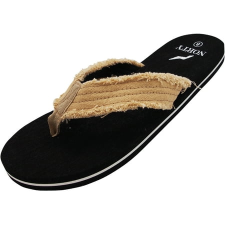 

NORTY Big Boys 4-8 Child Male Flip Flops Thong Sandals Black