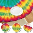 thumbnail image 4 of Colorful Tie Dye Petal Mandala Pattern Round Fitted Tablecloth with Elastic Edge,Dining Table Cover Waterproof,Outdoor Round Tablecloth for Camping,Dining,Indoor and Outdoor, 4 of 7