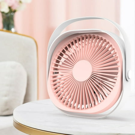 

amlbb Portable Fan Fashion Desktop Fan Home Usb Charging Small Fan Mini Desktop Portable Large Wind Silent Electric Fan Summer on Clearance