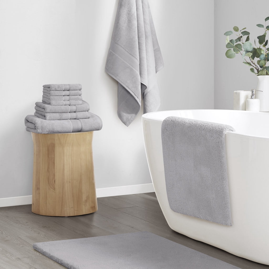 MAYEERTY Soft Polyester Bath Runner Rug, 24" x 72", Grey