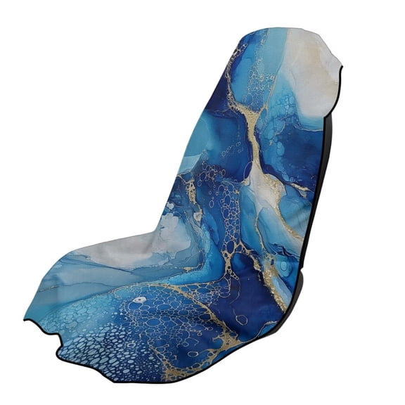 ZUXONGSY Car Seat Cover Towel Blue Marble Print Towel Bucket Seat Covers Wear-Resistan Auto Front seat Protector Gift for Car Outdoor Sport Activities