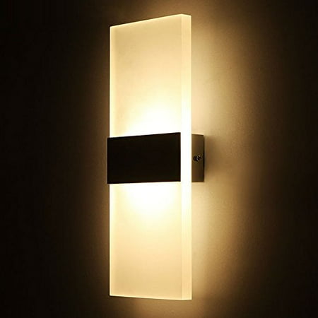Wall Lamps For Living Room Outreo Modern Acrylic 6W LED wall Sconces Light Lamp Decorative Light Fixture for Bedroom, Living Room, Balcony, Corridor, Warm White ()