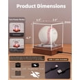 thumbnail image 3 of Vitrina de béisbol Fitense con luz LED de acrílico y madera, 3 of 9