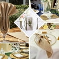 thumbnail image 4 of Efavormart 5 Pack | Sage Green Boho Chic Rustic Faux Jute Linen Dinner Napkins - 19"X19", 4 of 11