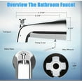 thumbnail image 2 of Us Standard Bathroom Slip-On Tub Spout With 4In Diverter Bathroom Shower Faucet, 2 of 6