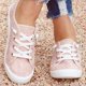 thumbnail image 4 of Zapatos de lona de corte bajo Zapatos planos casuales para estudiantes de la versión coreana perezosa de un pie Wmkox8yii FOPL2700, 4 of 6