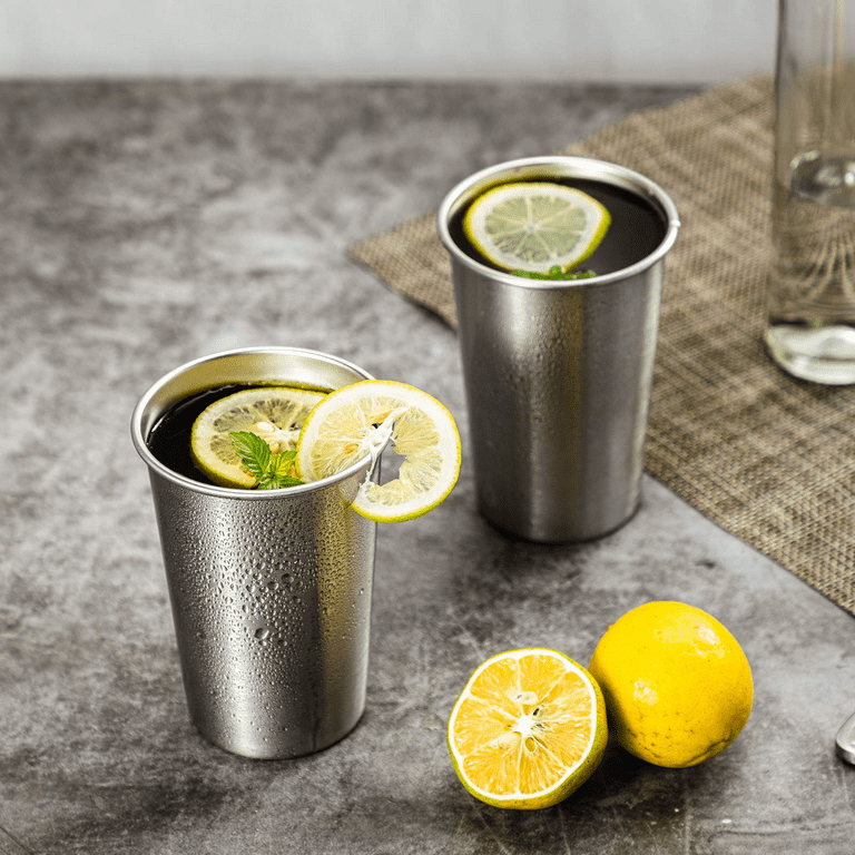 Real Deal Steel Party Pints: 16 oz Pint Cups, Stackable Tumblers, Eco  Friendly Premium Metal Drinking Glasses